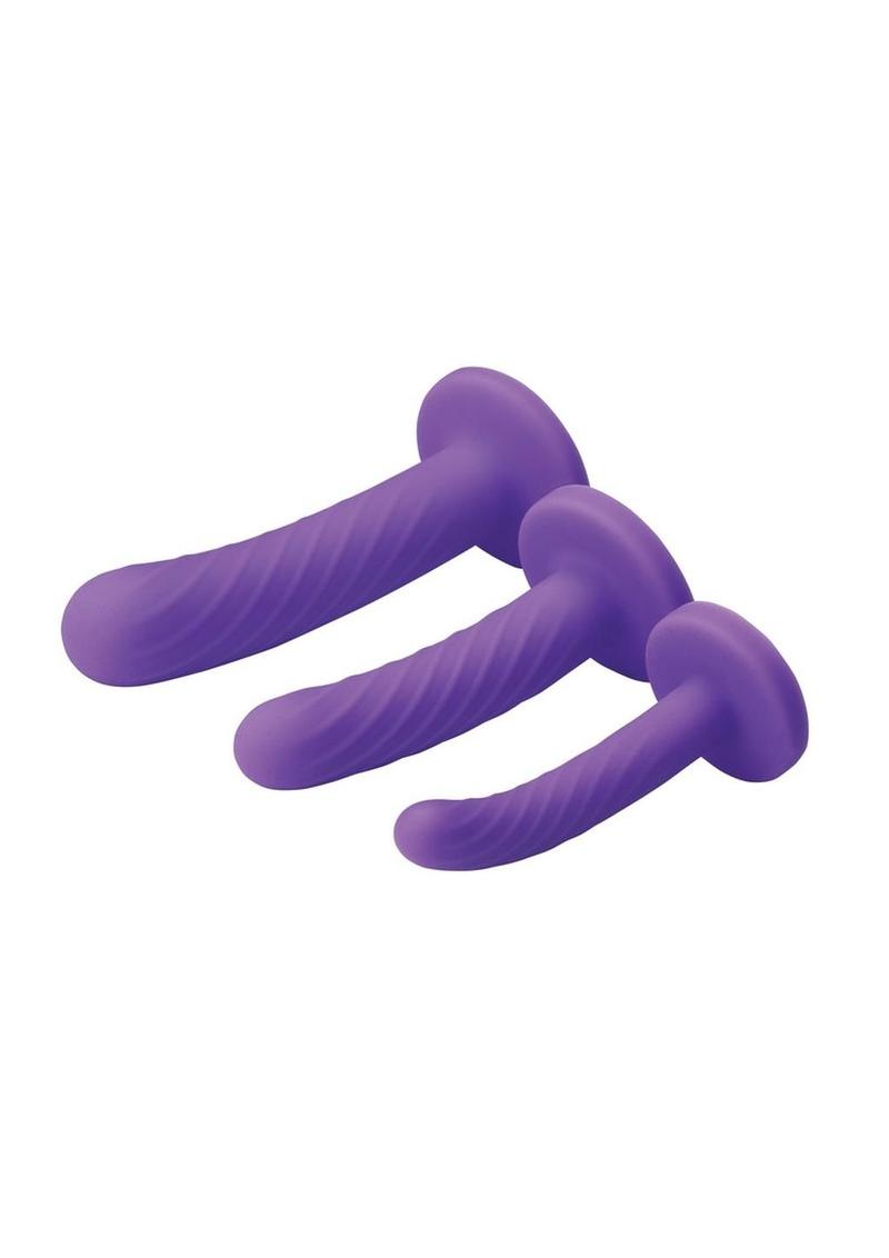 Strap U Tri-Play 3 Piece Silicone Dildo Set