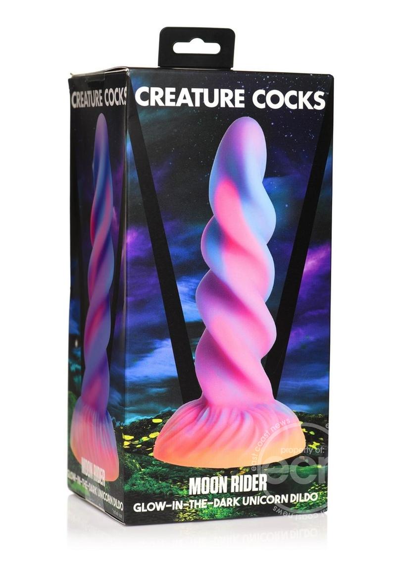 Creature Cocks Moon Rider Glow in the Dark Unicorn Silicone Dildo