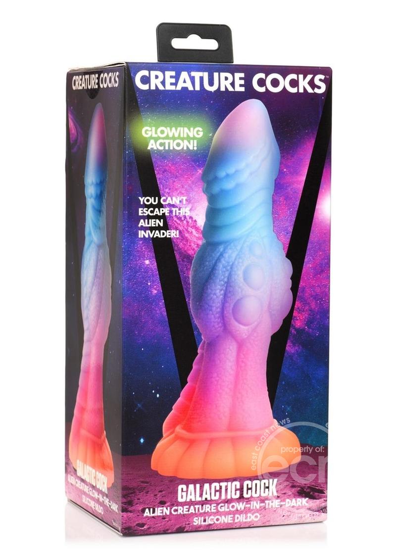 Creature Cocks Galatic Cock Alien Creature Glow in the Dark Silicone Dildo