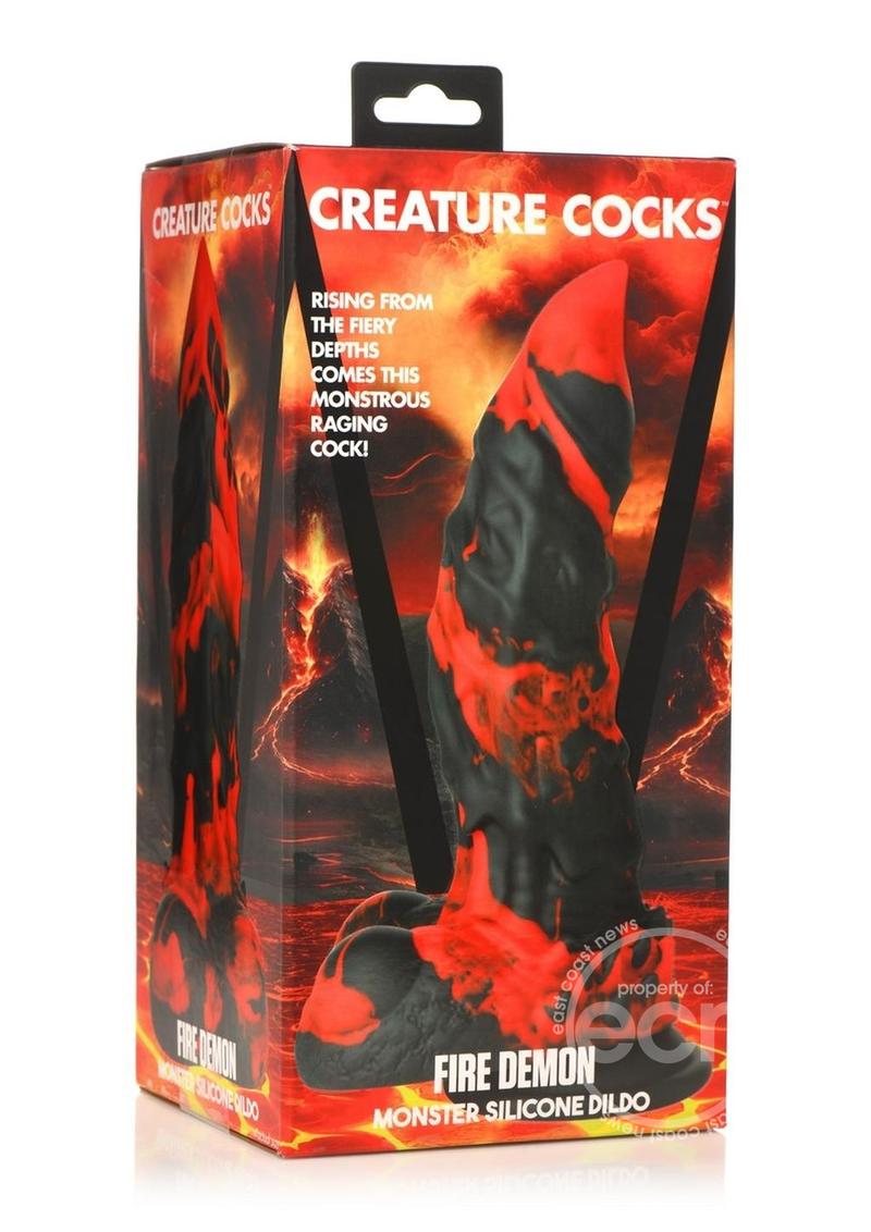 Creature Cocks Fire Demon Monster Silicone Dildo