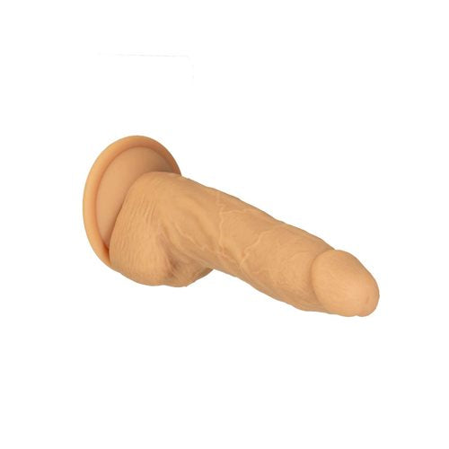 Naked Addiction 8" Rotating & Vibrating Dong- Caramel