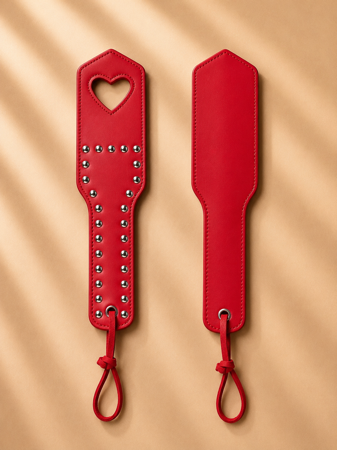 Love Sting Studded Spanking Paddle – Red
