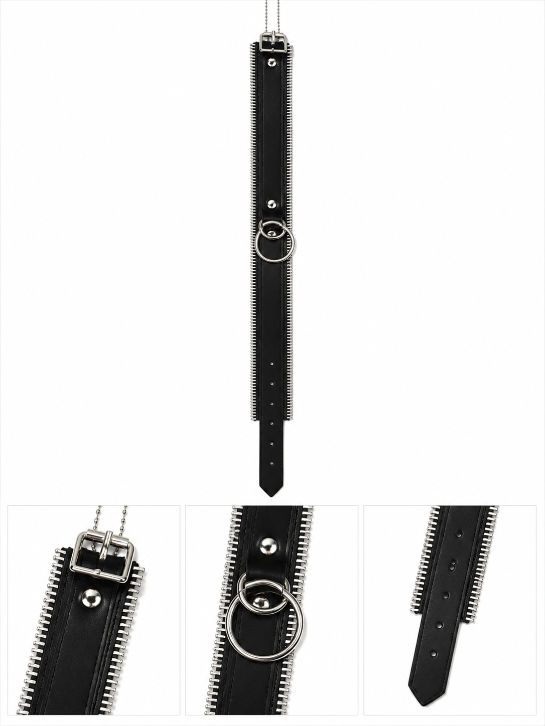 Zip-Trim Adjustable Collar – Black & Silver
