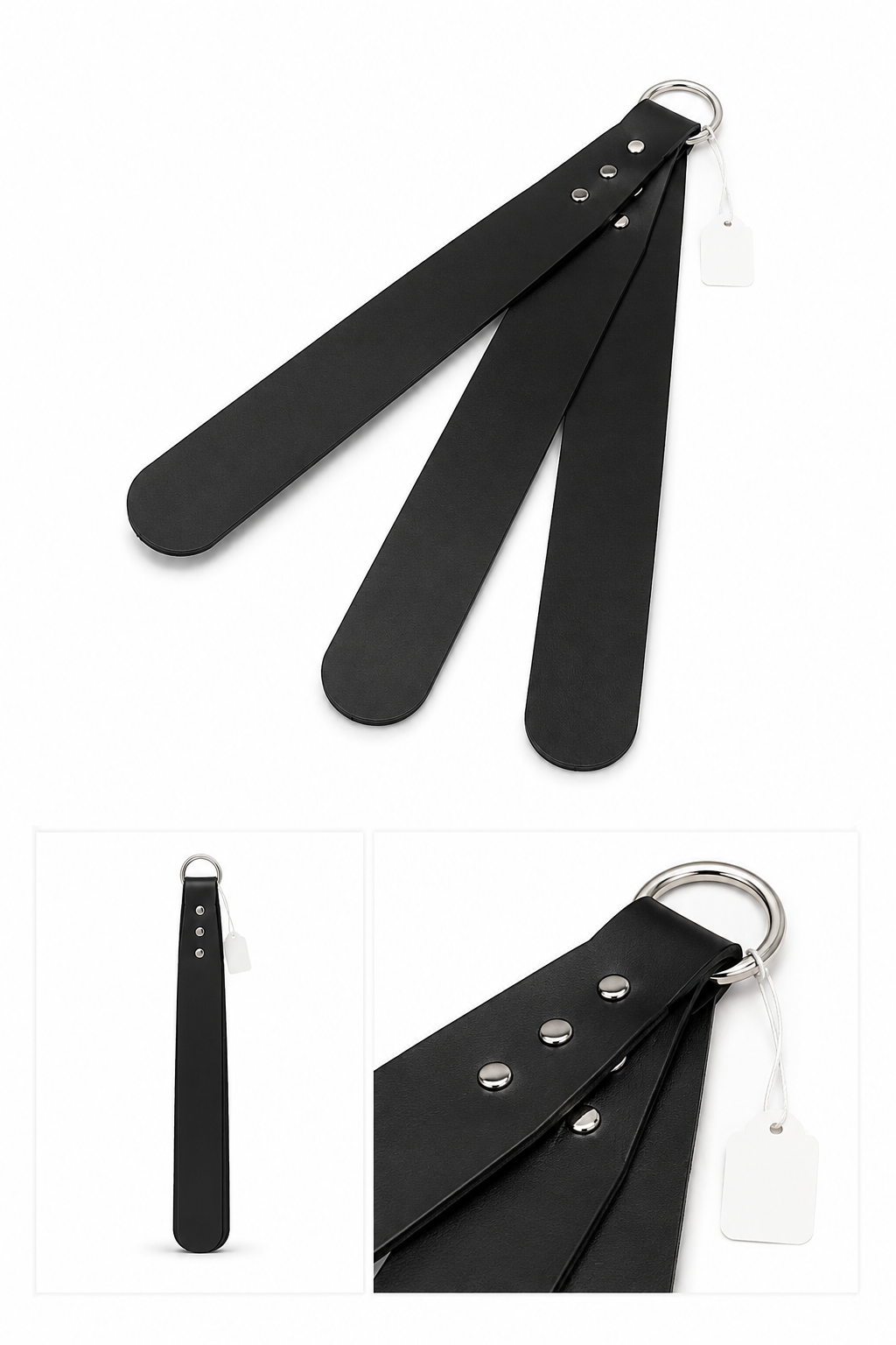 Triple Strap Impact Slapper – Black, 12"