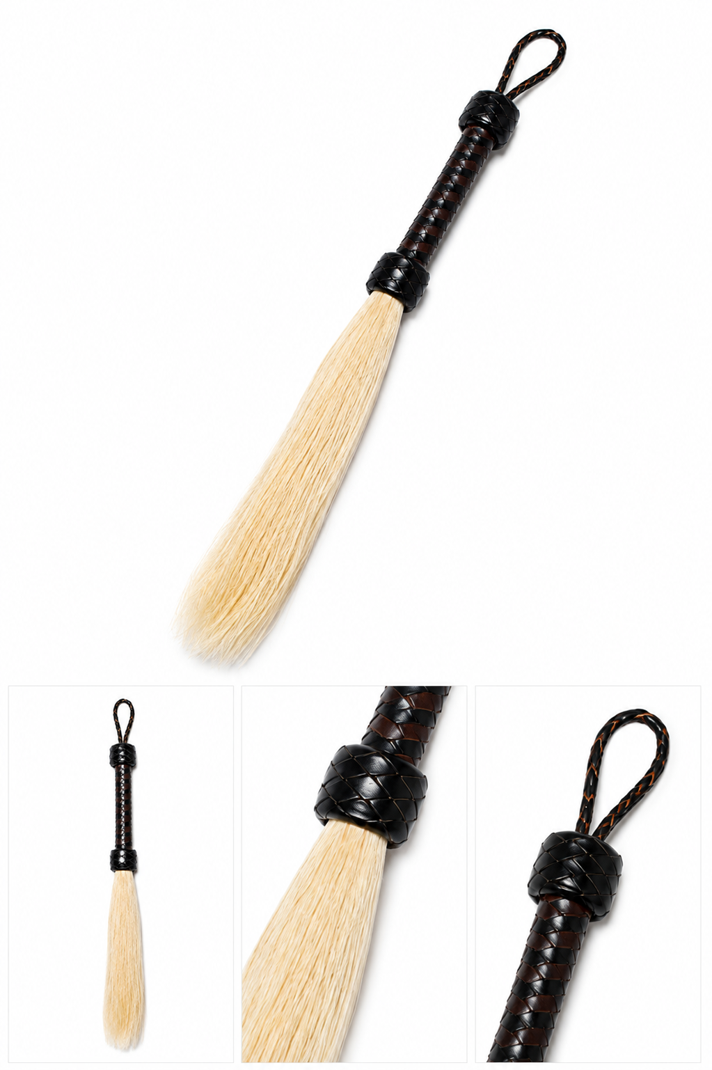 Blonde Tease Sensation Flogger – Black & Blonde