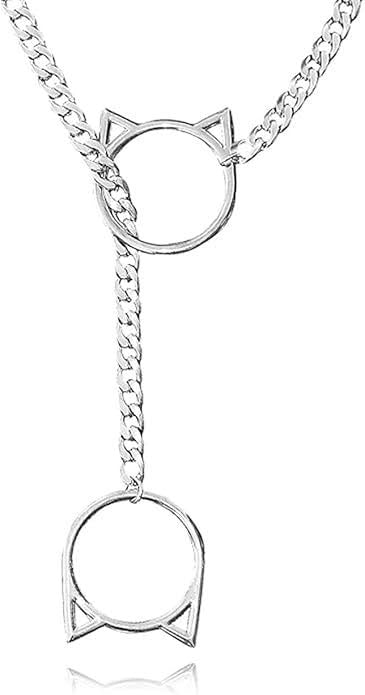 Silver Cat Ear Chain Collar – Silver