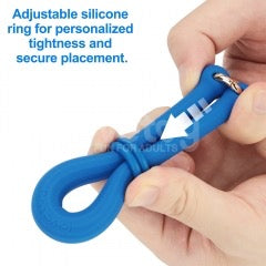 Lovetoy Pinnacle Pro Anyfit Plus Adjustable Silicone Cock Ring & Ball Stretcher – Blue