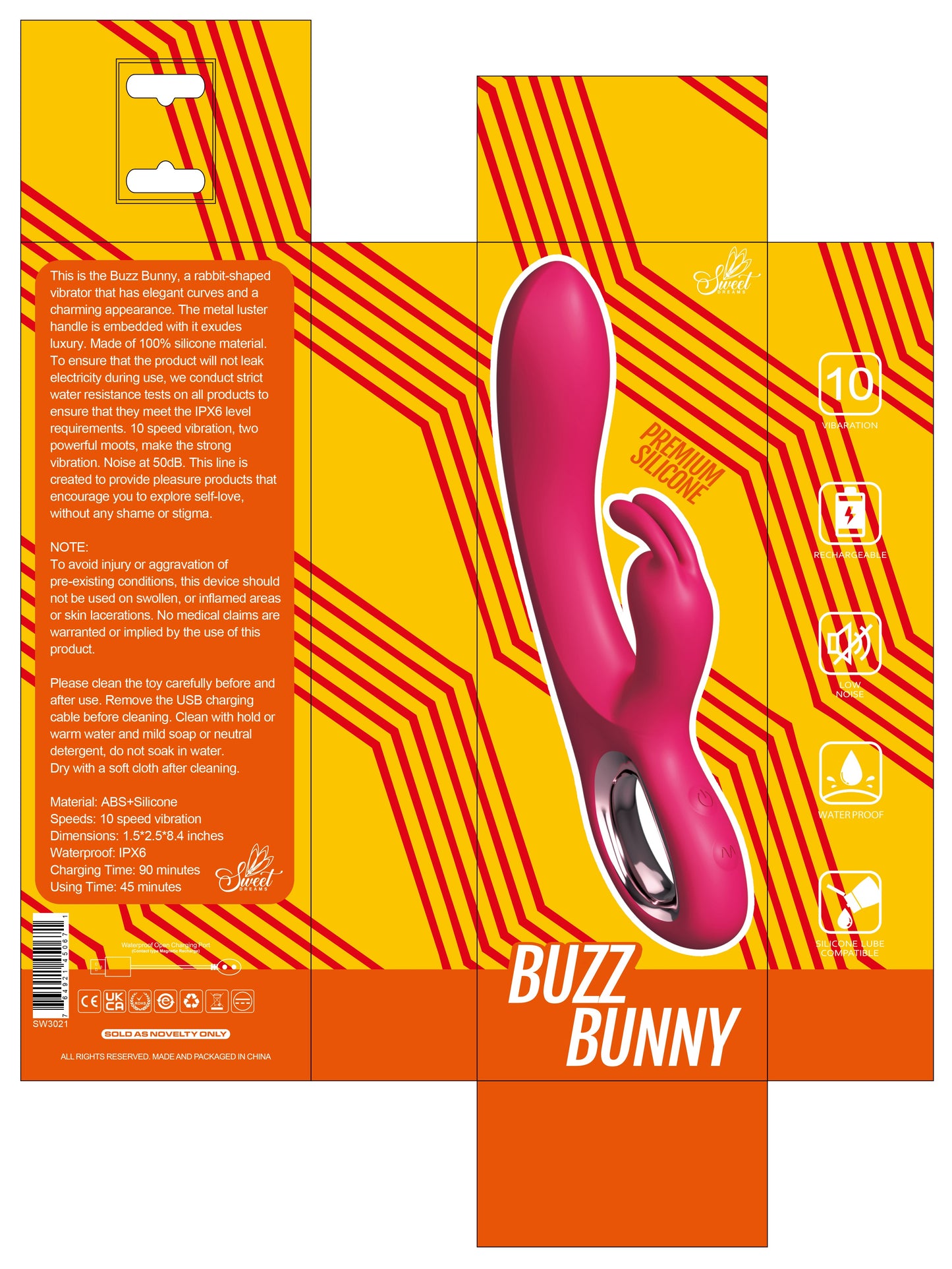 Buzz Bunny Rechargeable Dual-Motor Rabbit Vibrator