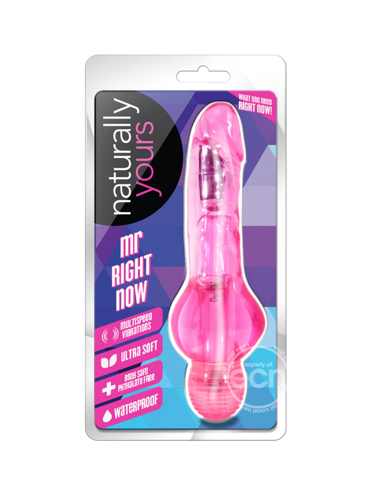 Naturally Yours Mr. Right Now Vibrating Dildo 6.5"
