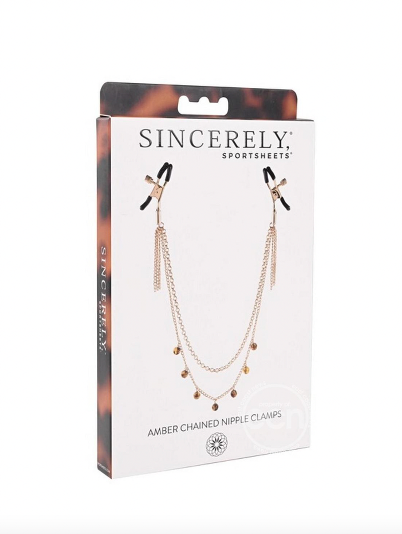 Sincerely Amber Chained Nipple Clamps