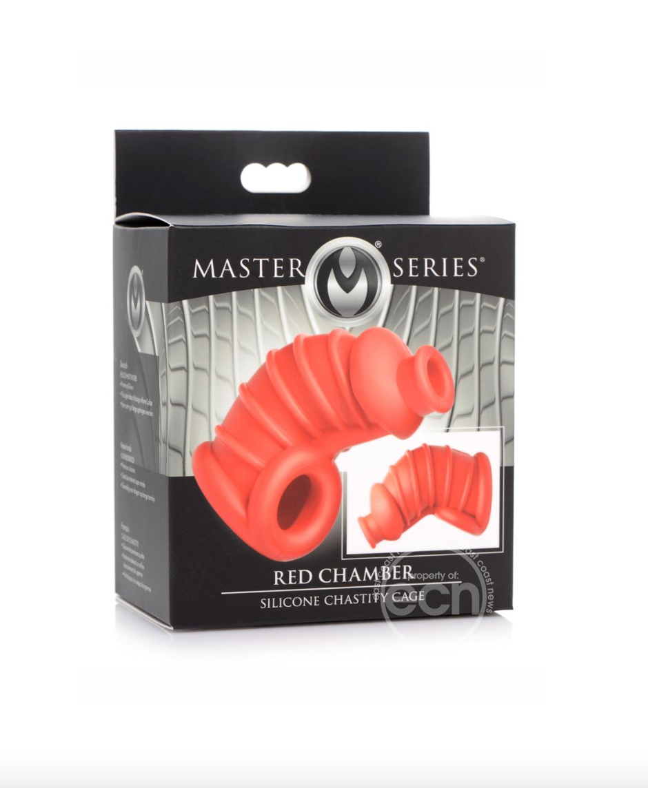 Master Series Crimson Chamber Silicone Chastity Cage
