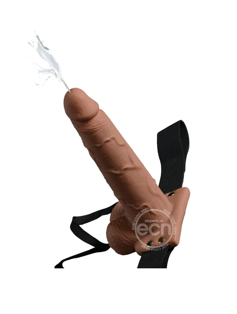 Fetish Fantasy Series Hollow Squirting Strap-On Dildo with Balls and Harness