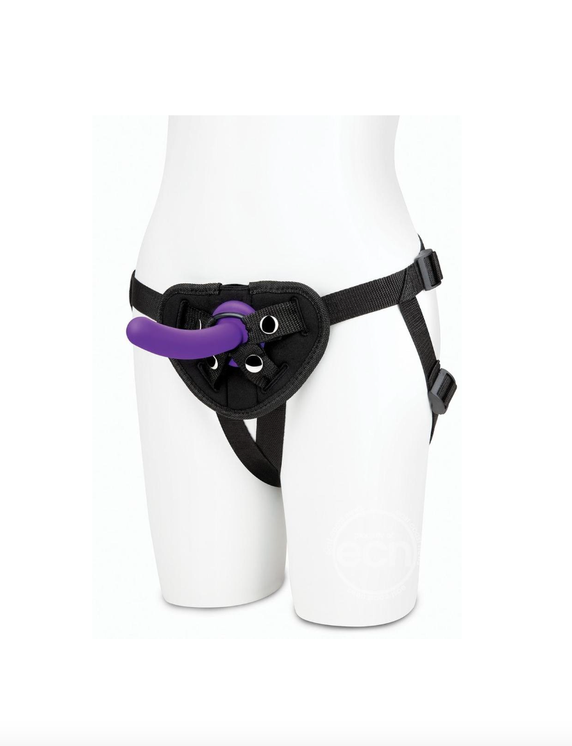 Lux Fetish Strap on Harness & Silicone Dildo Set 5in