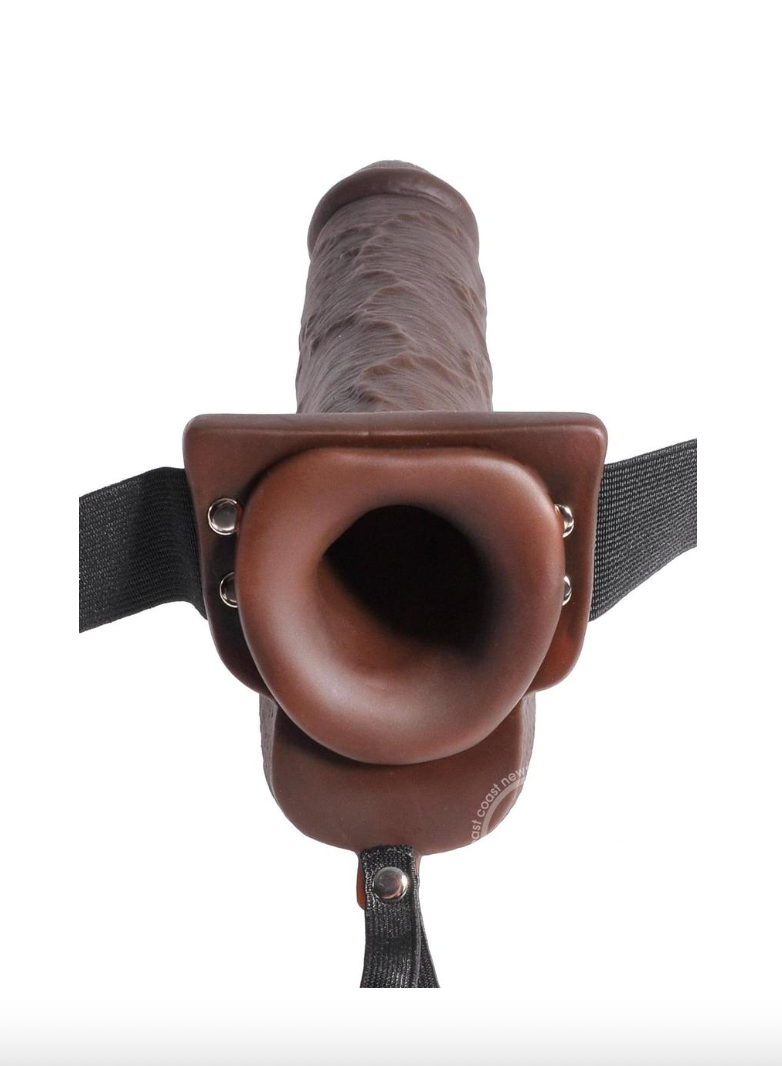 Fetish Fantasy Series Hollow Squirting Strap-On Dildo with Balls and Harness