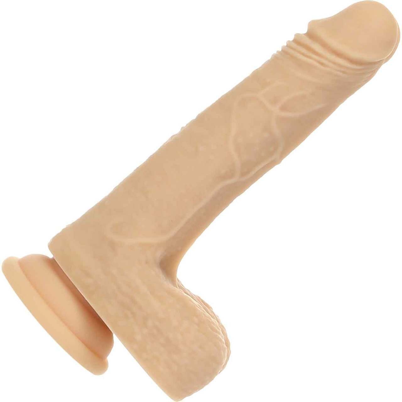 Naked Addiction 7.5" Rotating & Thrusting Vibrating Dong- Vanilla