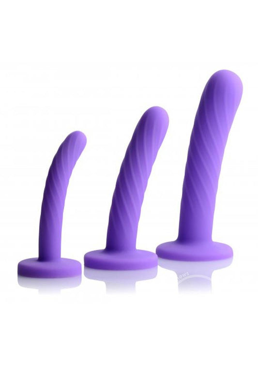 Strap U Tri-Play 3 Piece Silicone Dildo Set