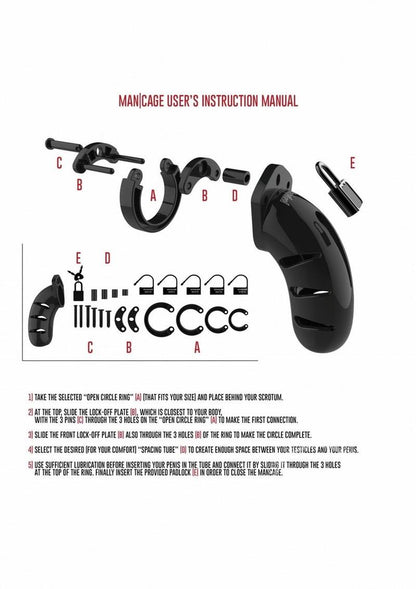 Man Cage Model 01 Male Chastity with Lock 3.5in