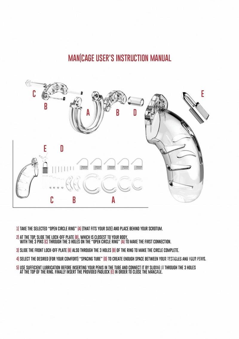 Man Cage Model 04 Male Chastity with Lock 4.5in