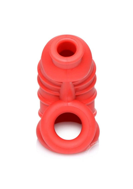 Master Series Crimson Chamber Silicone Chastity Cage