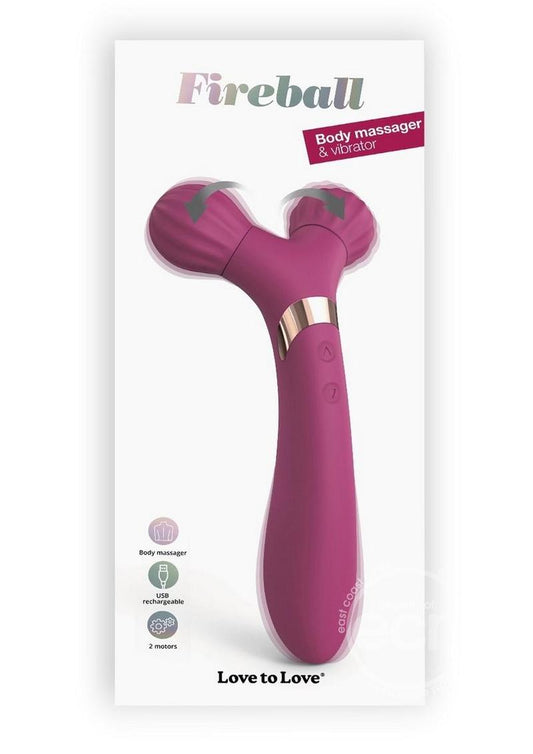 Fireball Rechargeable Dual-Roller Body Massager & Vibrator