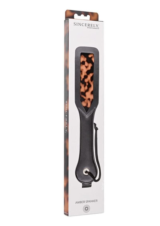 Sportsheets Tortoise Accent Spanking Paddle – Black & Amber