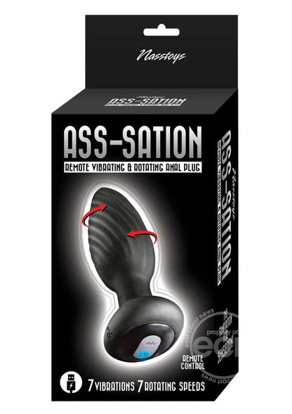 Ass-Sation Remote Vibrating & Rotating Rechargeable Silicone Anal Plug