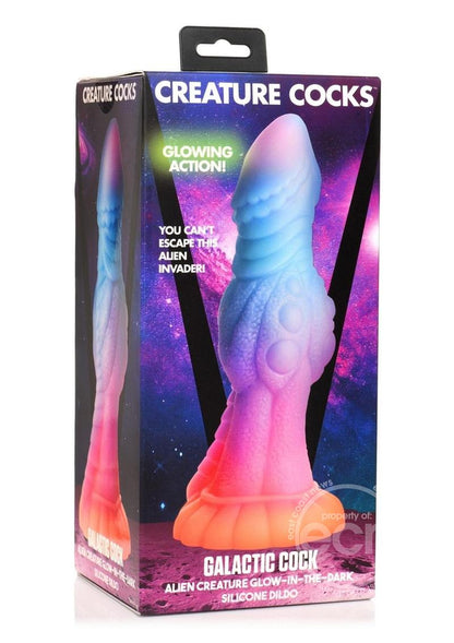Creature Cocks Galatic Cock Alien Creature Glow in the Dark Silicone Dildo