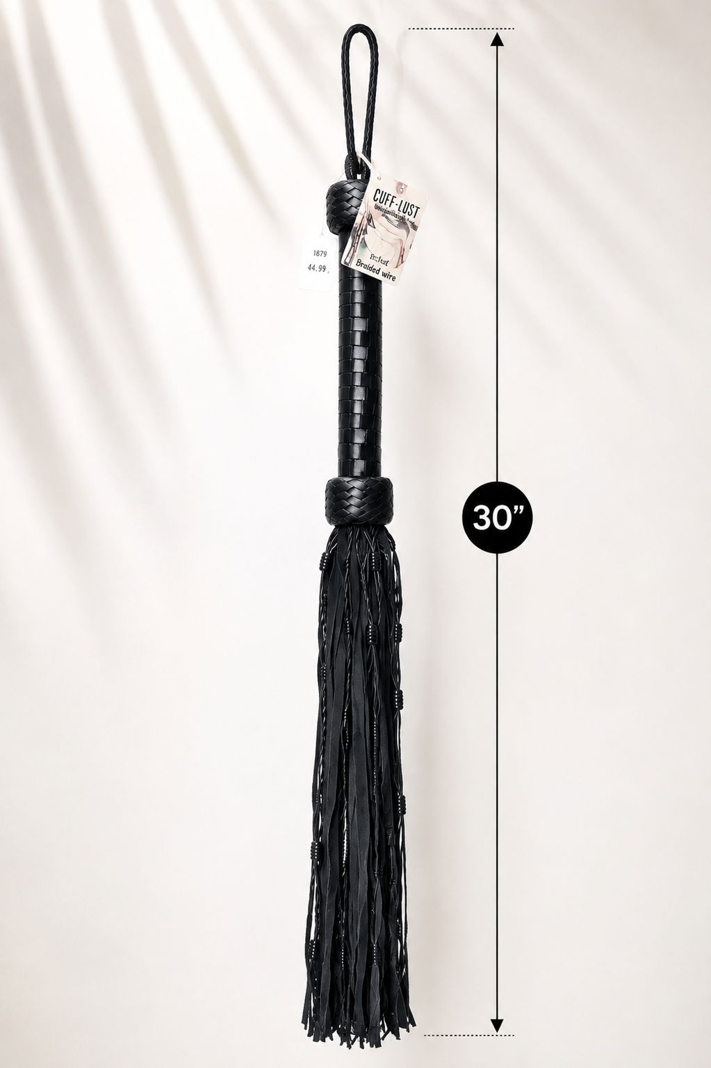 Blackout 30" Braided Flogger – Black