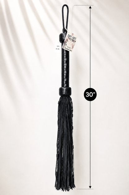 Blackout 30" Braided Flogger – Black