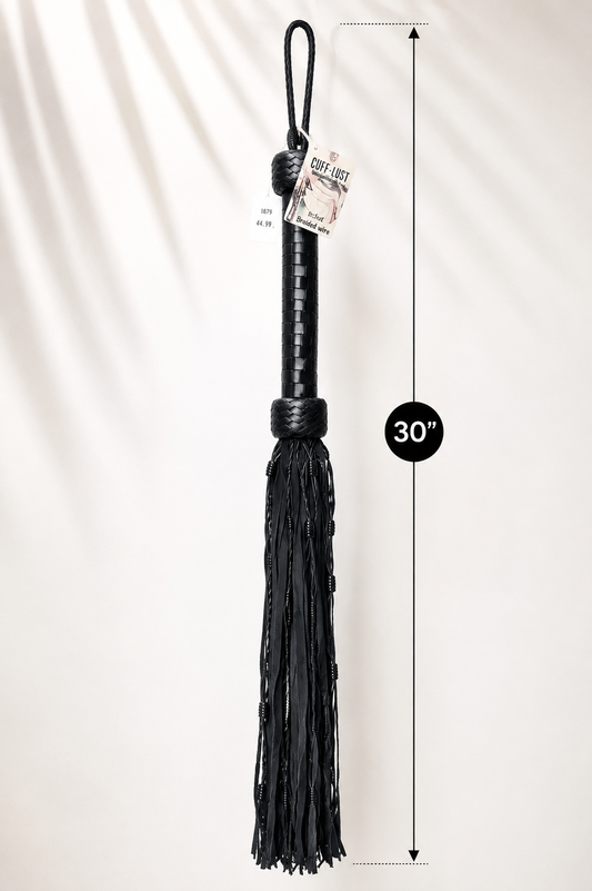 Blackout 30" Braided Flogger – Black