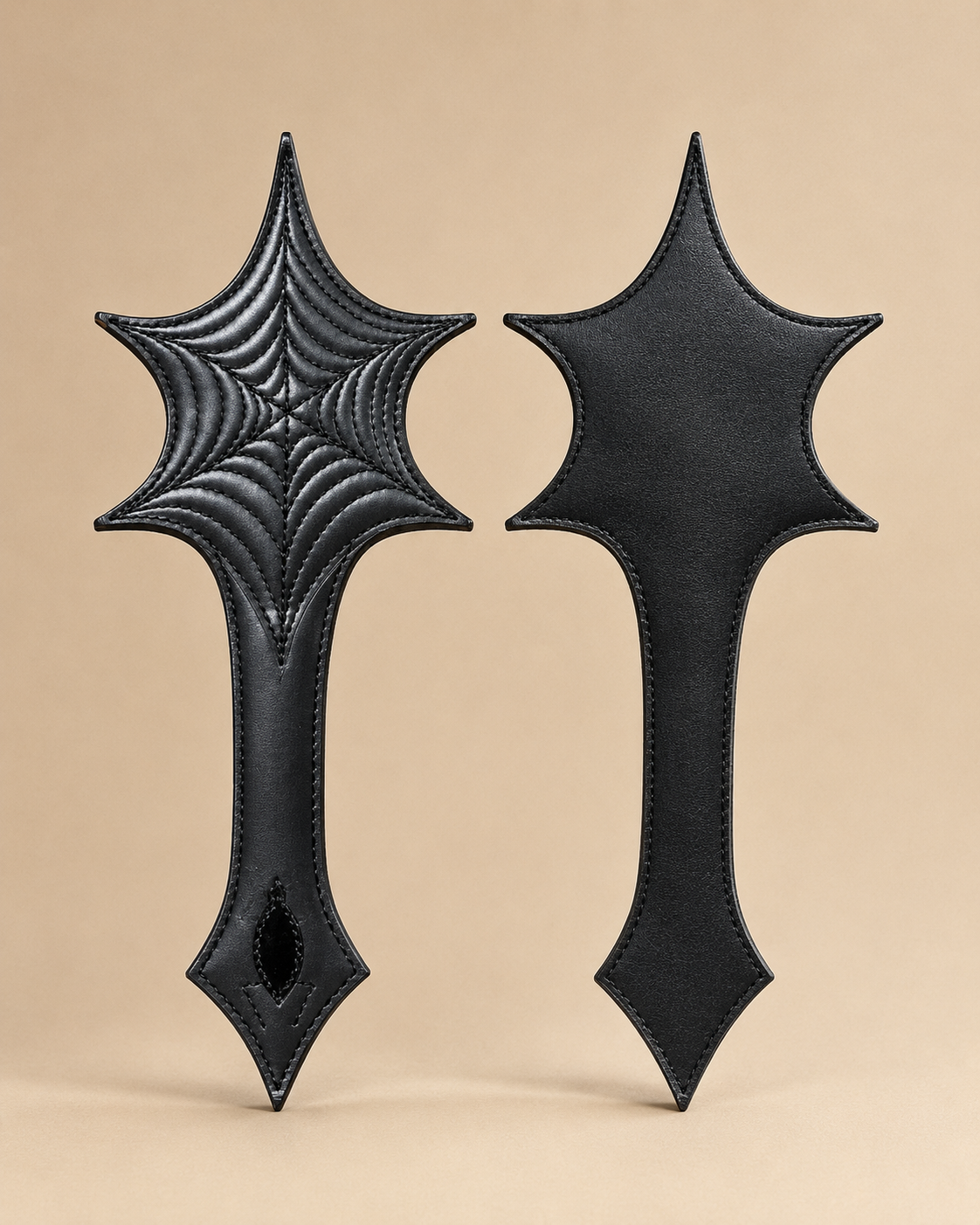 After Dark Spiderweb Spanking Paddle – Black