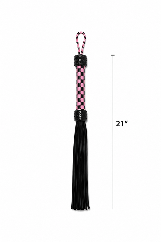 Pink Checkered Classic Flogger – Black & Pink