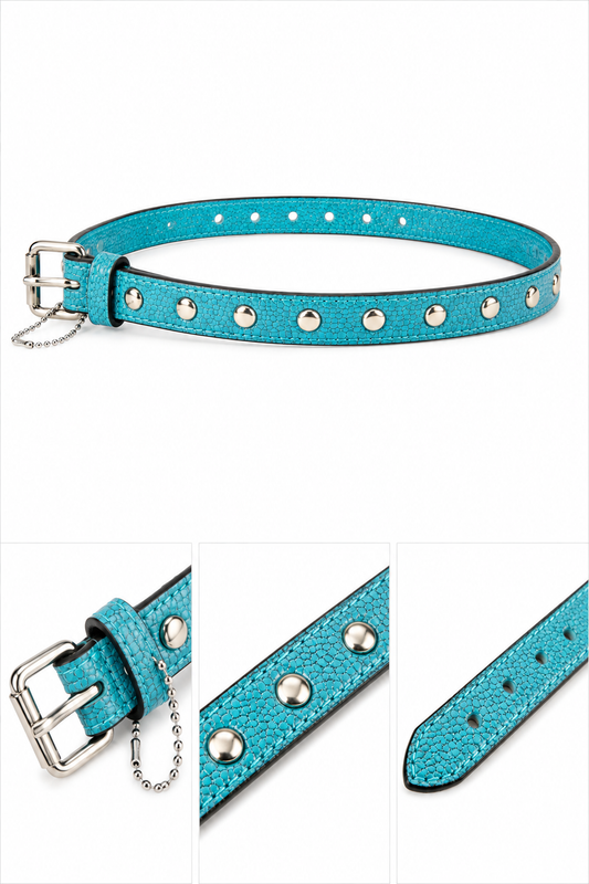 Electric Blue Rhinestone Collar – Blue & Silver