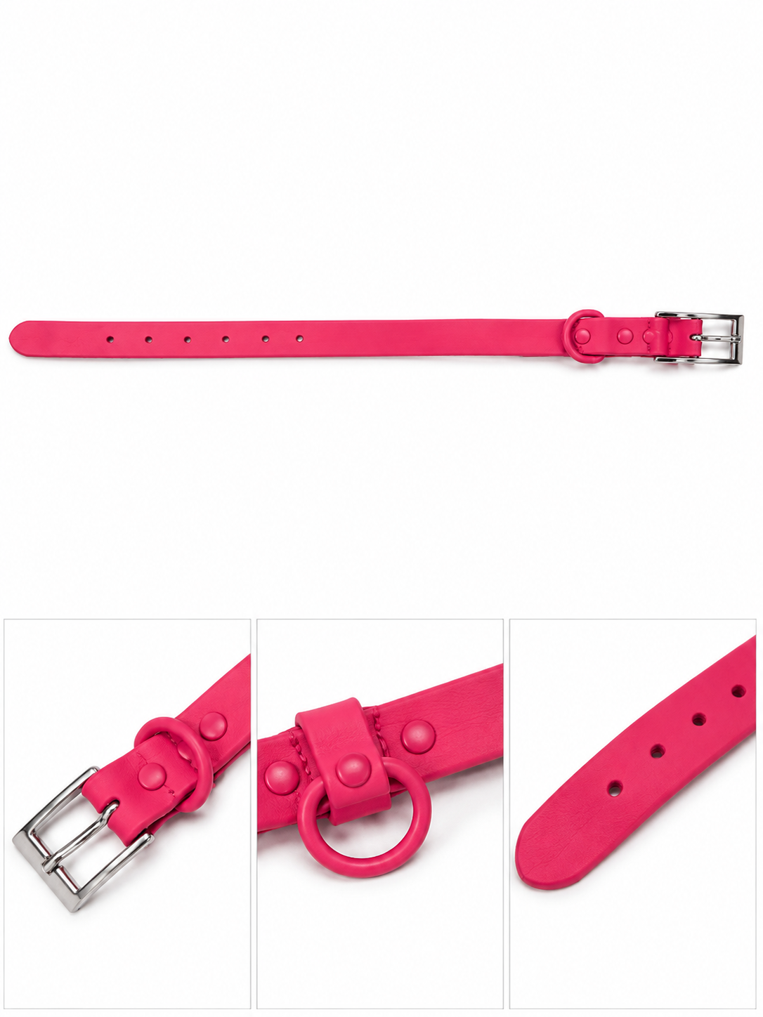 Hot Pink Collar – Pink & Silver