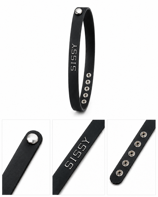 Sissy Statement Collar – Black & Silver