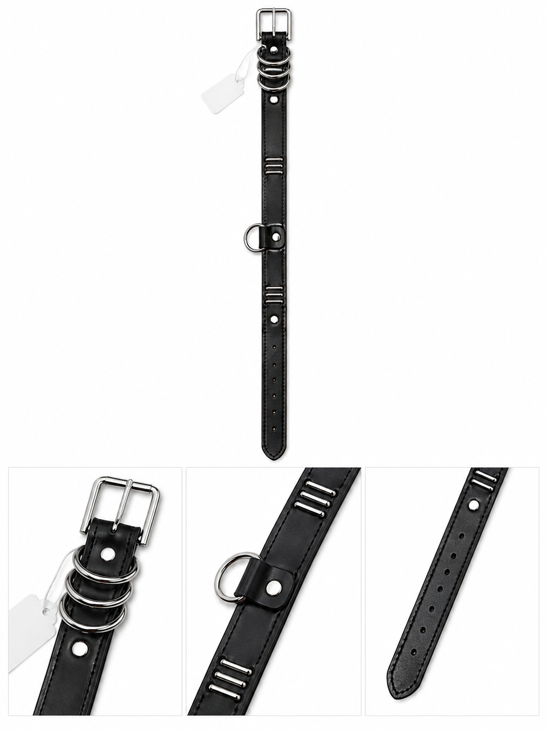 Multi-Hardware Adjustable Collar – Black & Silver