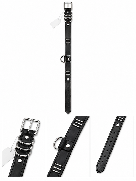 Multi-Hardware Adjustable Collar – Black & Silver