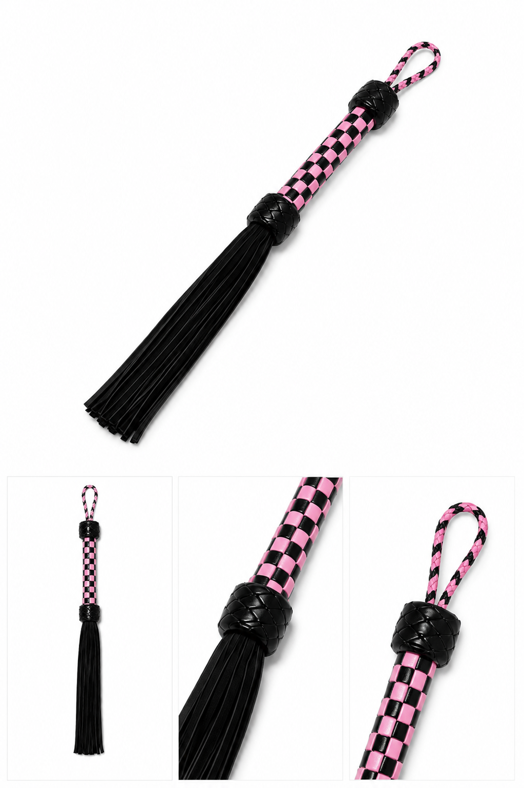 Pink Checkered Classic Flogger – Black & Pink