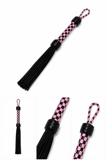 Pink Checkered Classic Flogger – Black & Pink