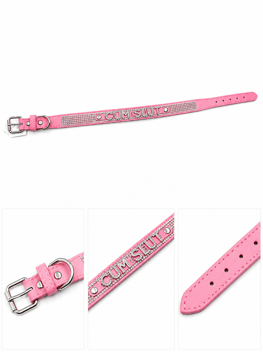 Rhinestone Statement Collar – Pink & Silver