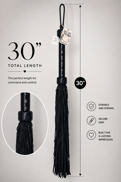 Blackout 30" Braided Flogger – Black
