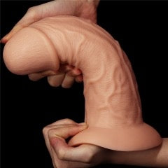 Lovetoy 8.5-Inch Realistic Curved Dildo with Suction Base
