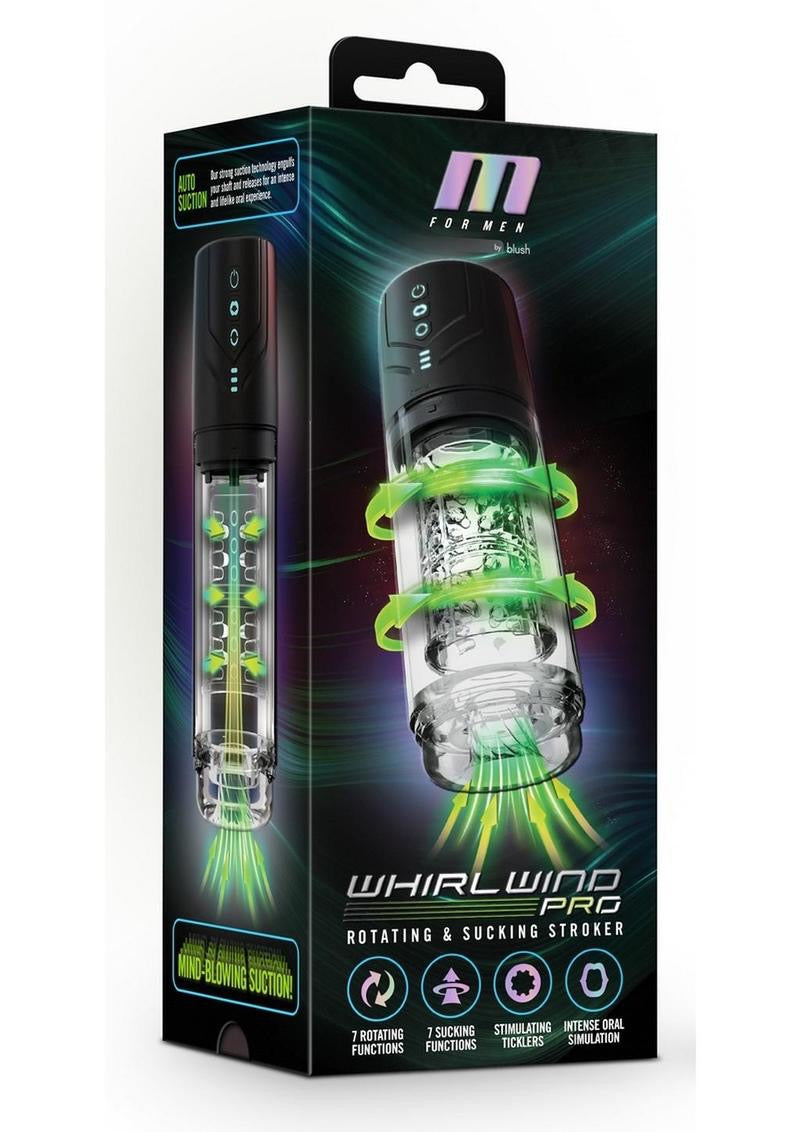 M for Men Whirlwind Pro Rechargeable Rotating Suction MasturbatorM for Men Whirlwind Pro Rechargeable Rotating Suction Masturbator