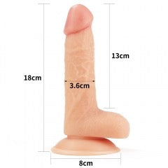 Lovetoy Ultra Soft Dude 7-Inch Realistic Dildo with Suction Base