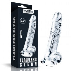 Lovetoy Flawless Clear 7.5-Inch Dildo with Suction Base