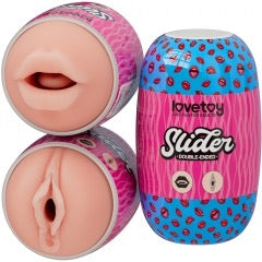 Lovetoy Slider Double-Ended Mouth & Vagina Stroker – Flesh