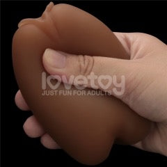 Lovetoy Slider Double-Ended Vagina & Anal Stroker – Brown