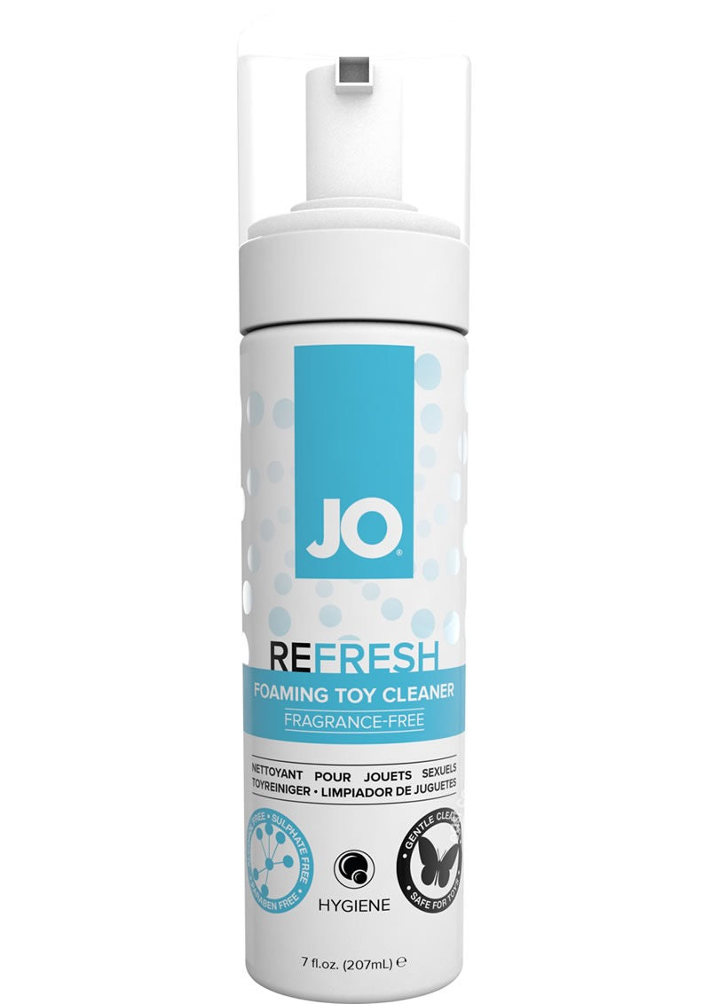System JO Refresh Foaming Toy Cleaner | Fragrance-Free Toy Cleaner (1.7 oz & 7 oz)