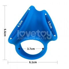 Lovetoy Pinnacle Pro Trio Silicone Grip Enhancer Ring – Blue
