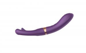 Trixie Rechargeable Dual-Function Flicking Vibrator – Purple